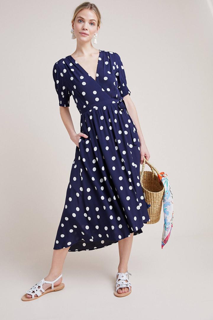 Maeve Polka Dot Wrap Dress