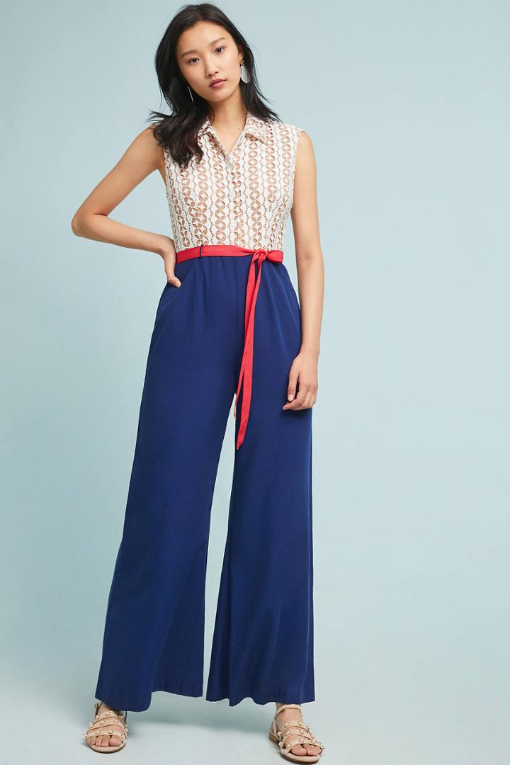 Tracy Reese X Anthropologie Sweet Sailor Jumpsuit