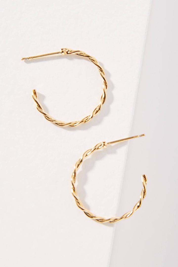 Anthropologie Violet Twisted Hoop Earrings