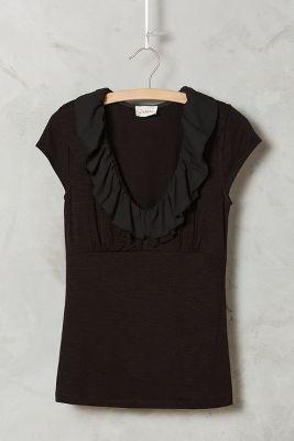 Deletta Ruffled Collar Tee
