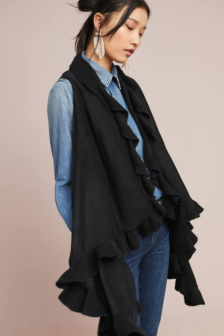 Anthropologie Beatrice Ruffled Vest