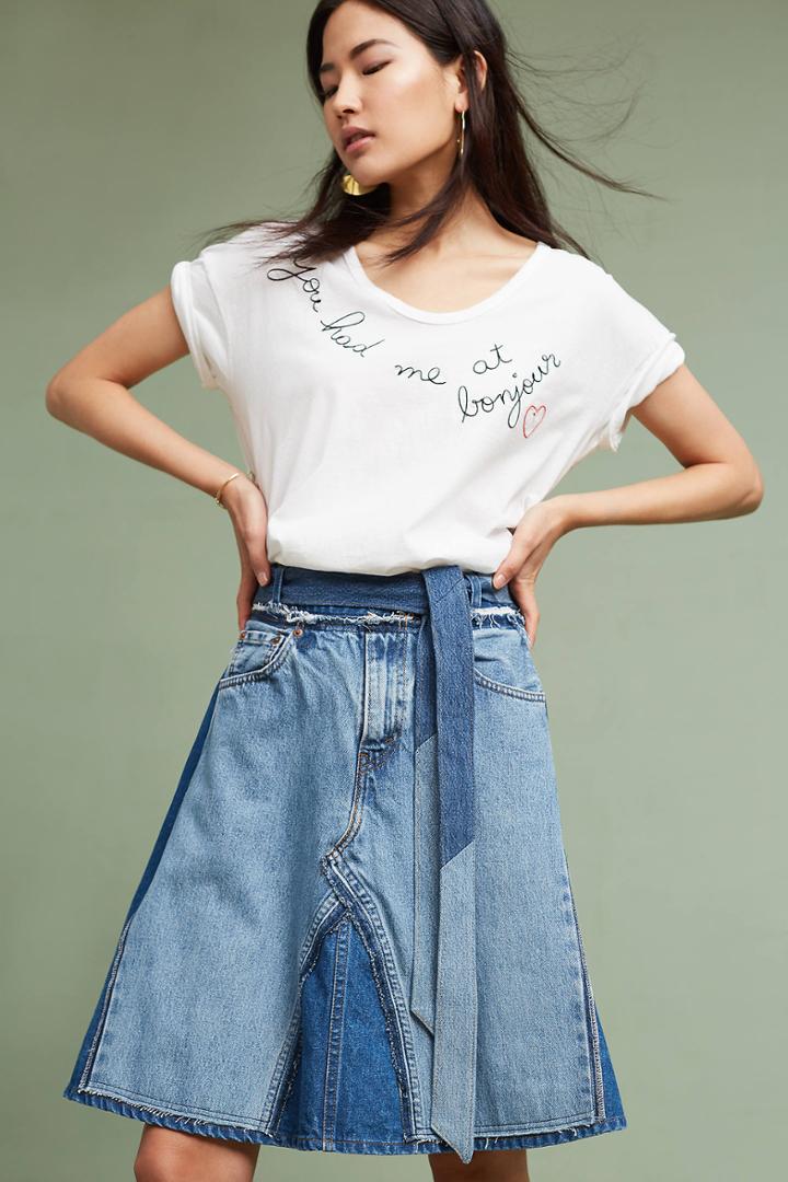 Organ Za Reworked Denim Skirt