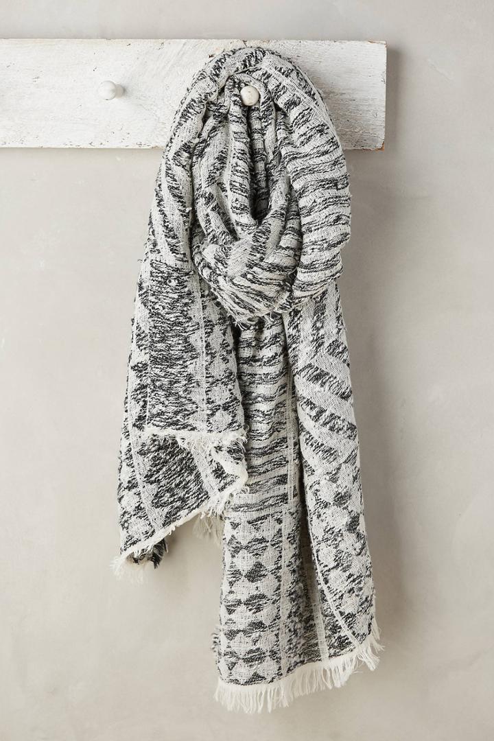 Anthropologie Herringbone Chevron Scarf