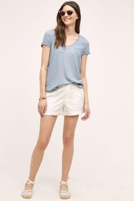 Pilcro Linen Shorts White