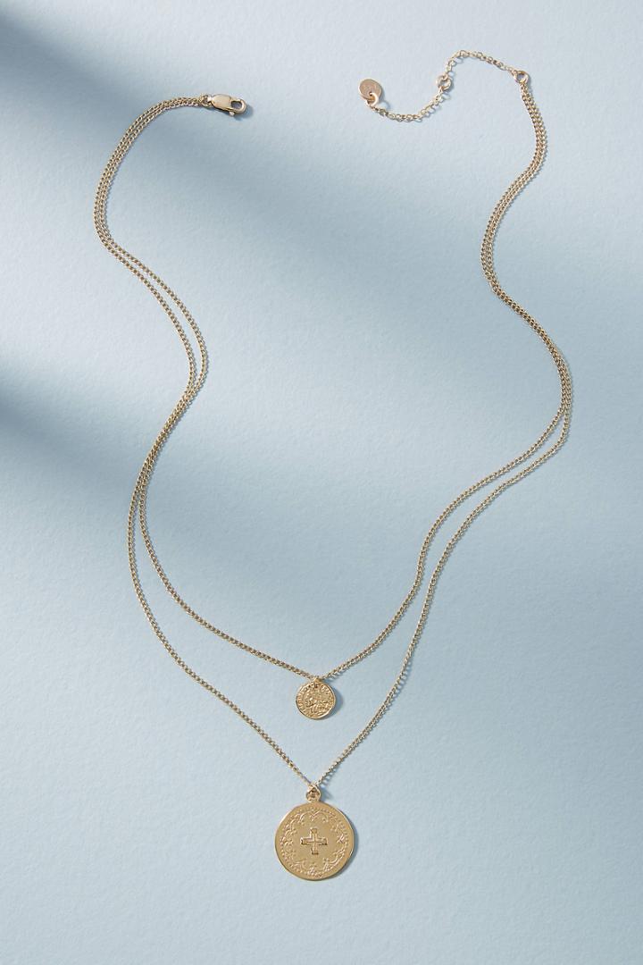Tess + Tricia Coin Duo Layered Necklace