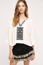 Plenty By Tracy Reese Siba Embroidered Top