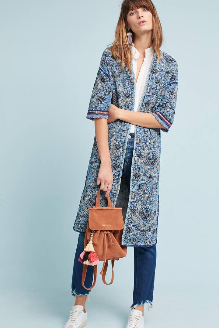 Conditions Apply Chambray Quilted Jacket