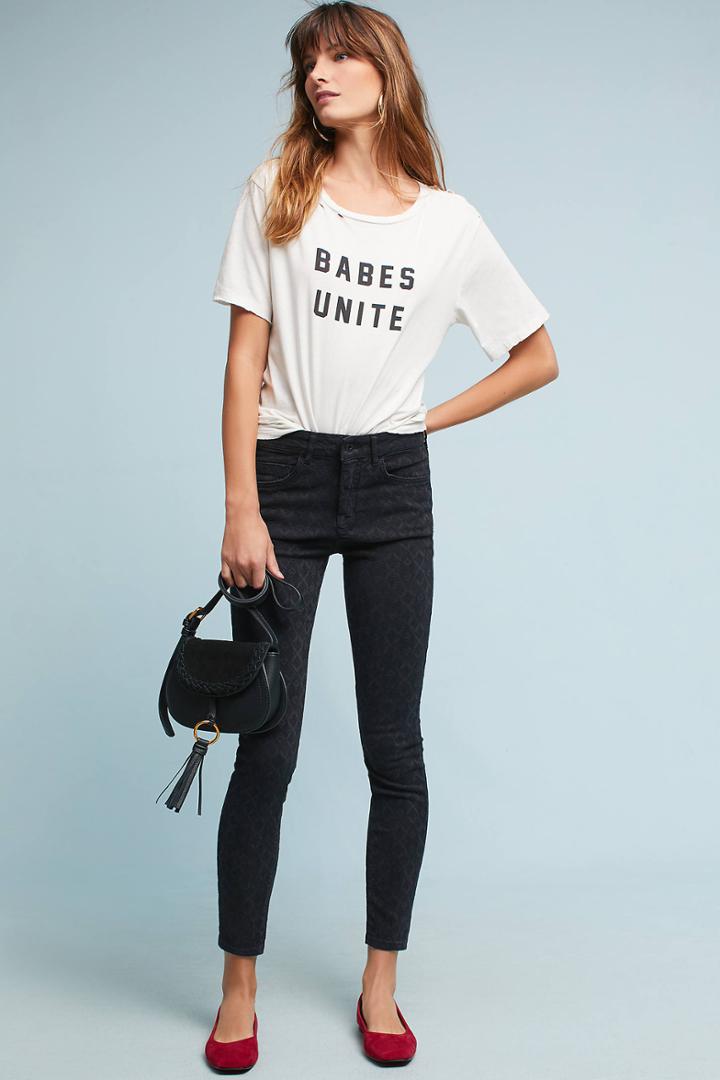 Pilcro High-rise Skinny Jacquard Jeans