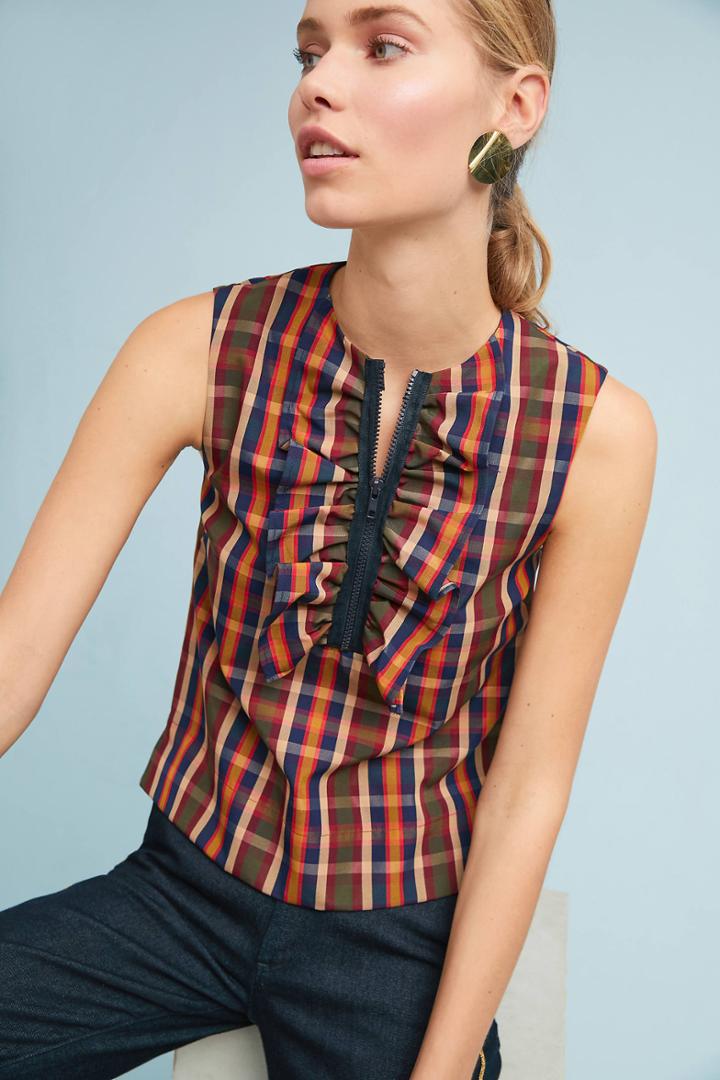 Tela Cascata Plaid Top