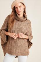 Anthropologie Corinne Cable Knit Poncho