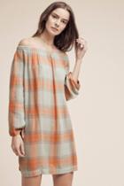 Cloth & Stone Off-the-shoulder Plaid Tunic