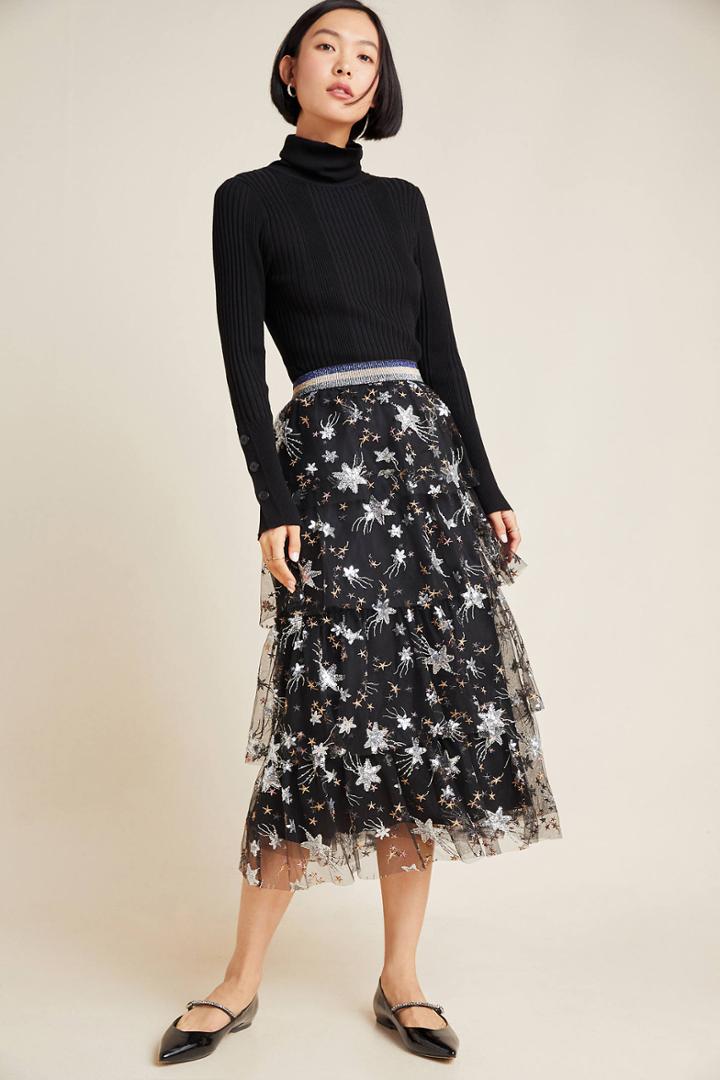 Eva Franco Margot Tulle Midi Skirt