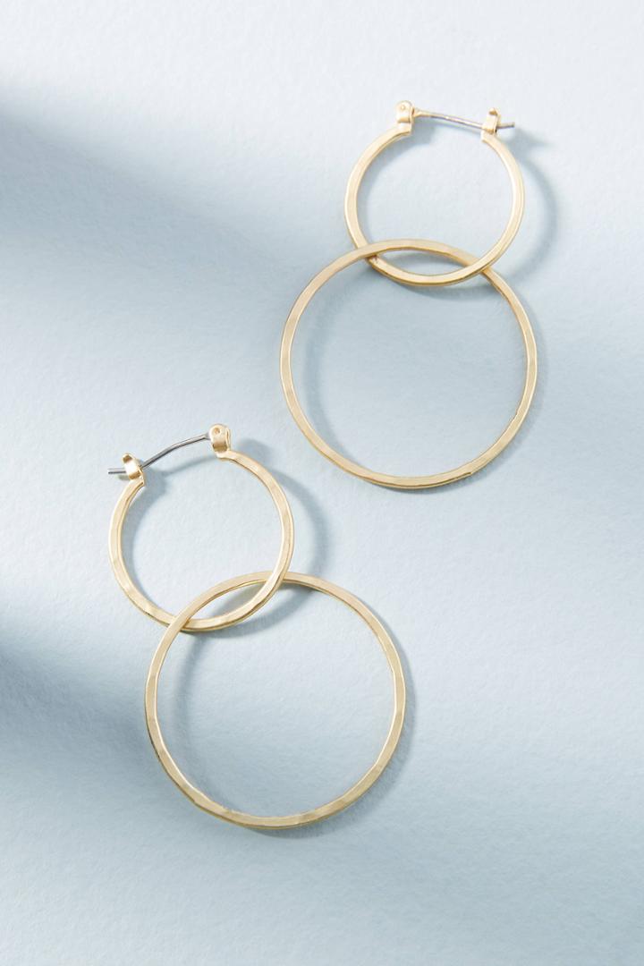 Anthropologie Antonia Hooped Drop Earrings