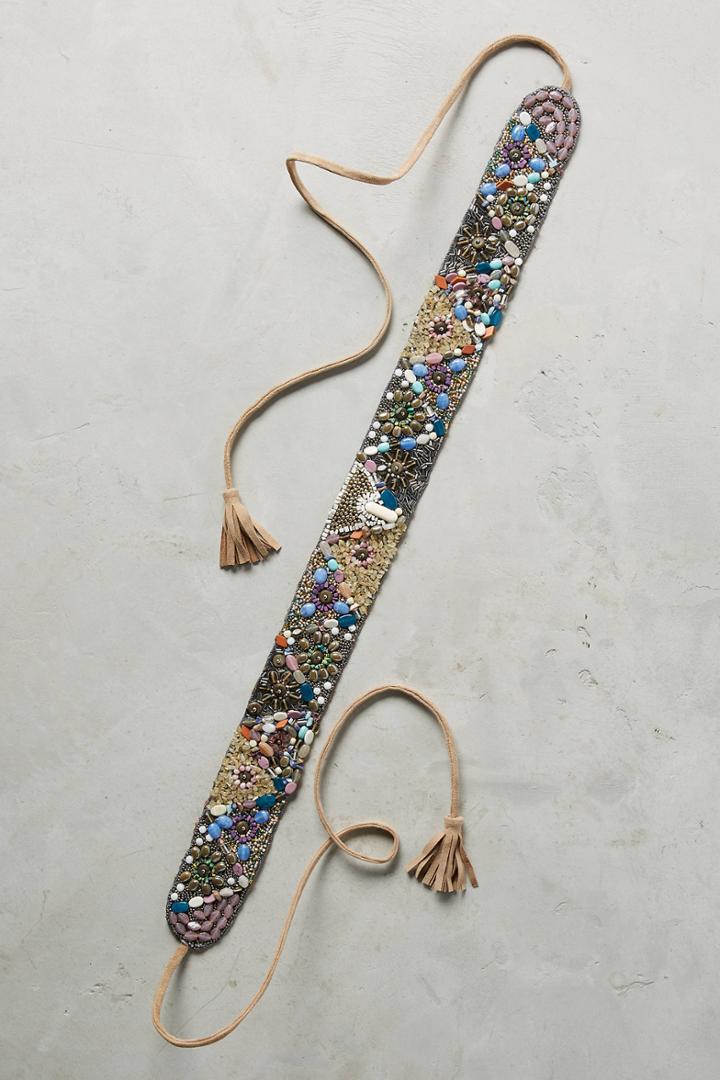 Anthropologie Ziggy Beaded Belt