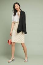 Bronx And Banco Tulle Polka Dot Pencil Skirt