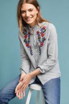 Velvet By Graham & Spencer Kaidy Embroidered Buttondown