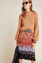 Maeve Leopard Sweater-knit Pencil Skirt