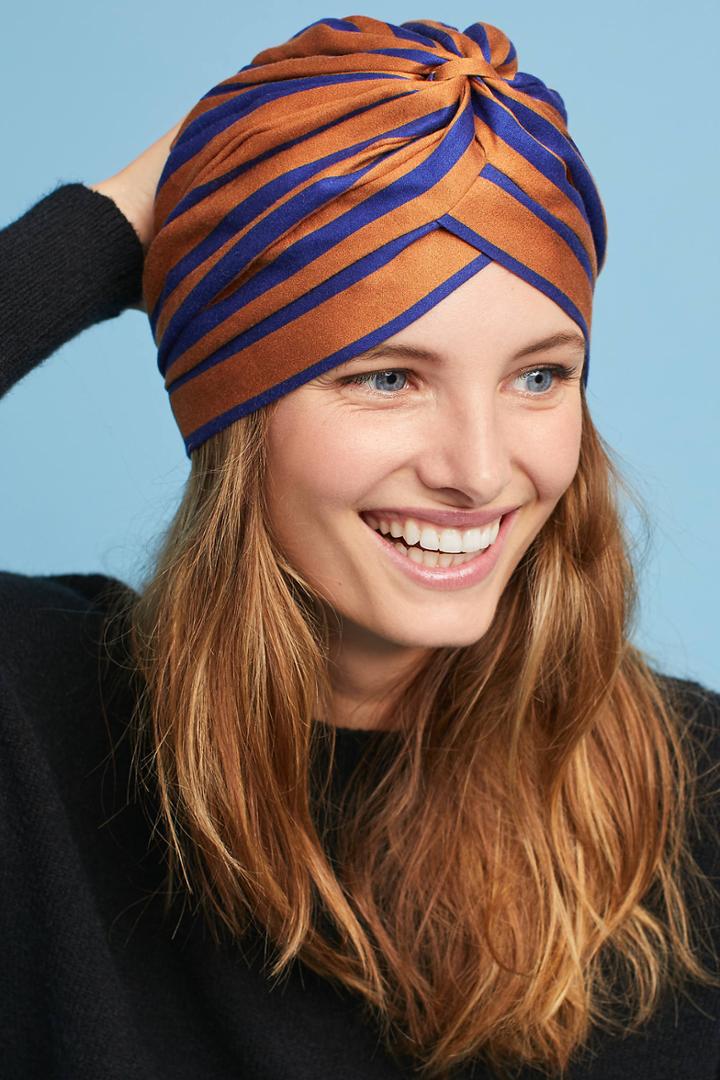 Cjw Striped Wrap Hat