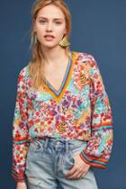 Anthropologie Sporty Floral Blouse