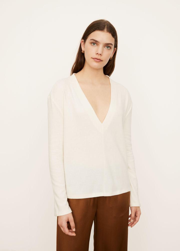 Vince Long Sleeve V-neck Tee
