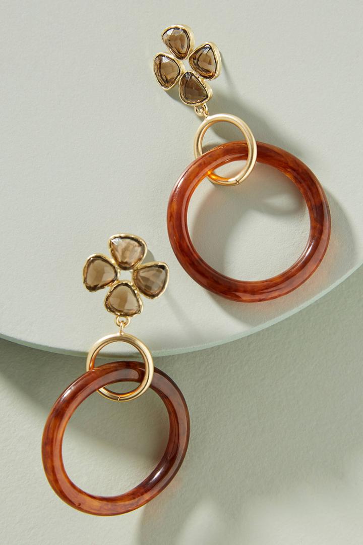 Anthropologie Celebration Hoop Drop Earrings