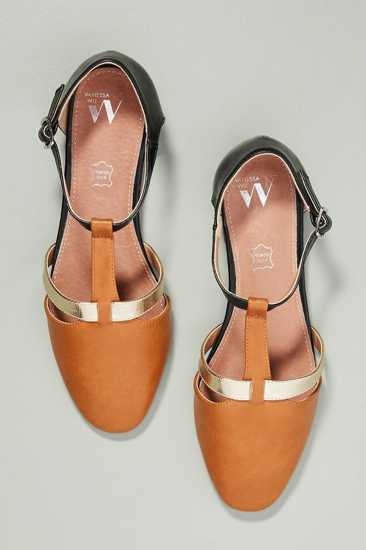 Vanessa Wu T-strap City Flats