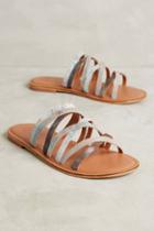 Tangerine Oil Slick Slide Sandals