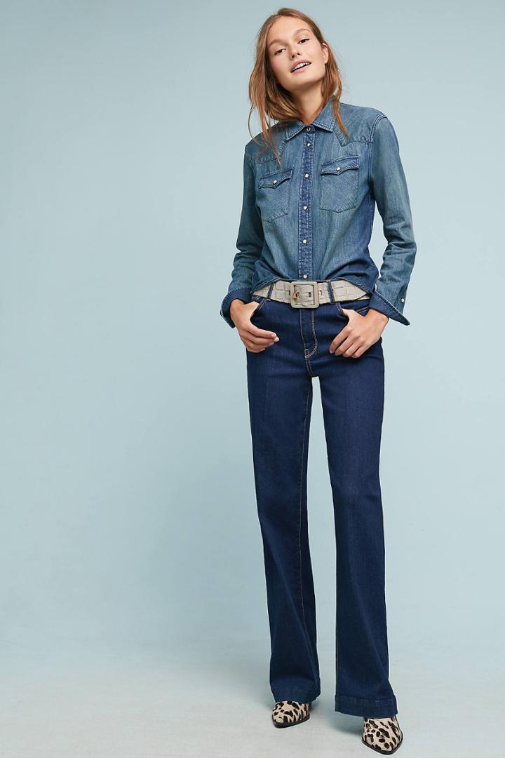 7 For All Mankind Alexa High-rise Wide-leg Jeans