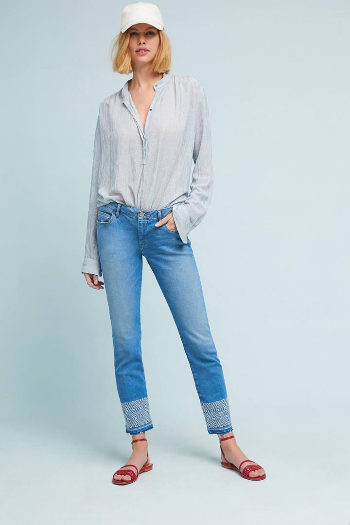 Reiko Preston Low-rise Straight Ankle Jeans