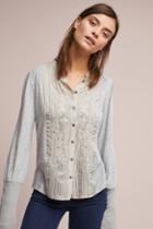 Tiny Embroidered Knit Buttondown