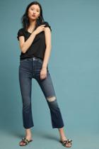 Mother The Hustler Ultra High-rise Frayed Ankle Jeans