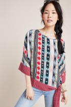 Conditions Apply Geometric Dolman-sleeved Blouse