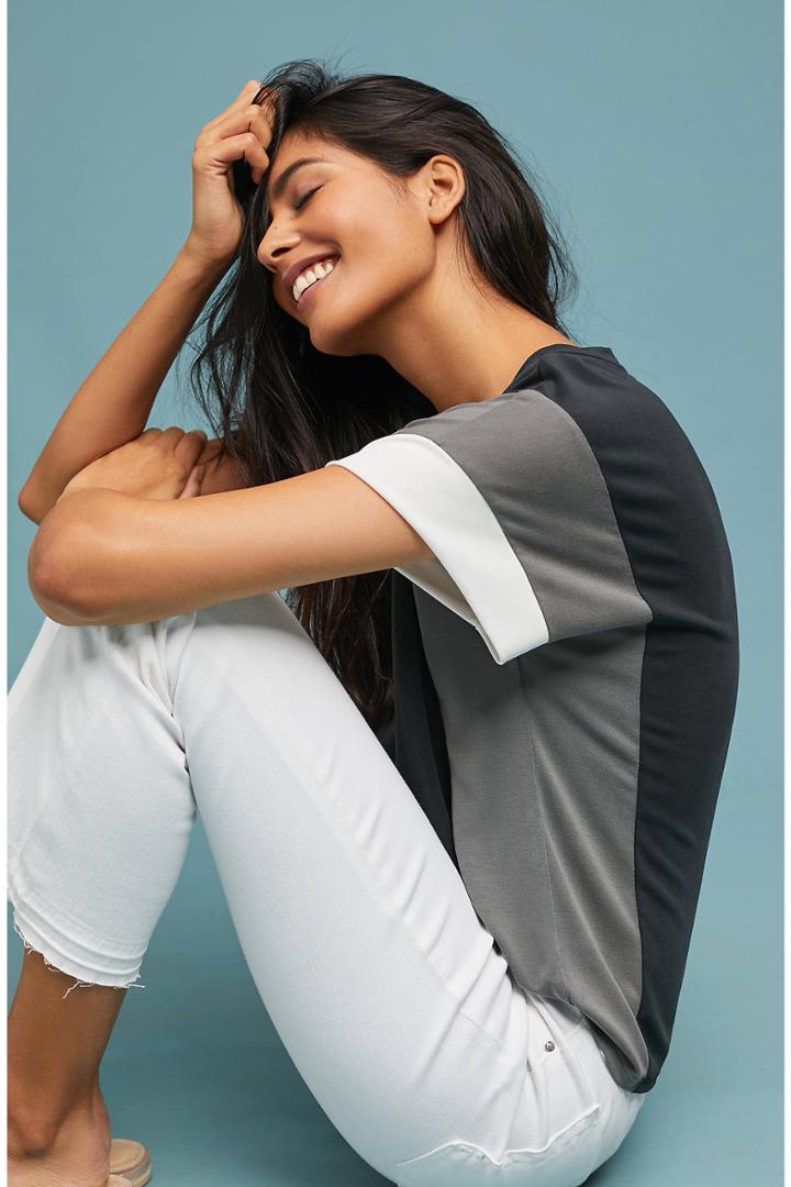 Anthropologie Mae Colorblocked Tee