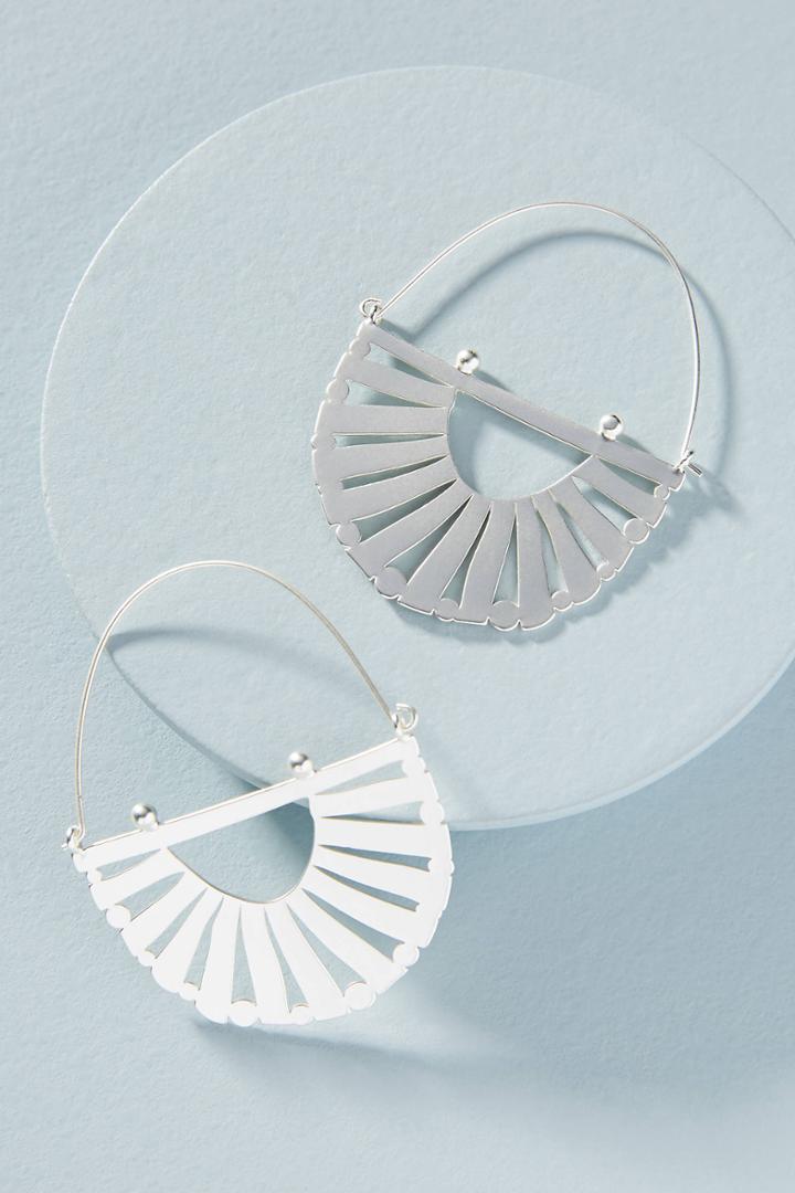 Anthropologie Rising Sun Hoop Earrings