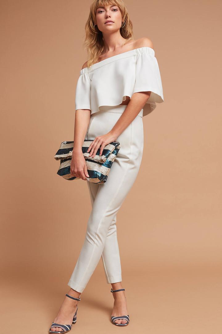 Black Halo Raina Off-the-shoulder Jumpsuit