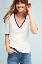 Anthropologie Brea V-neck Ringer Tee