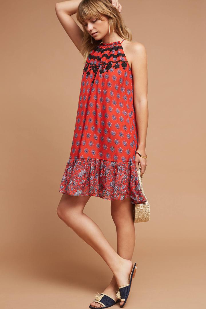 Carolina K Fiore Silk Halter Dress