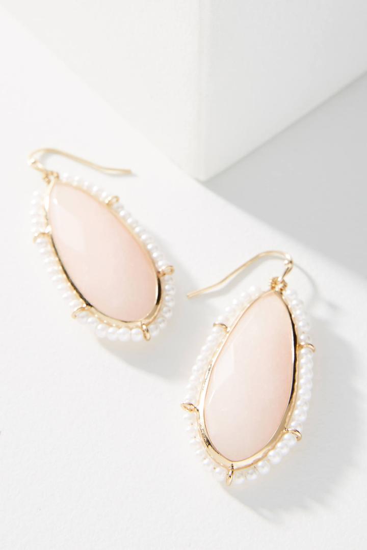 Anthropologie Emilie Pearl-wrapped Drop Earrings