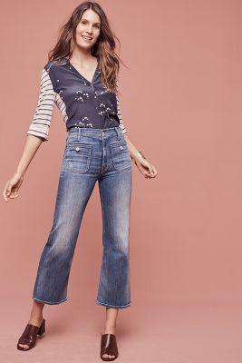 Mother Maverick High-rise Wide-leg Jeans