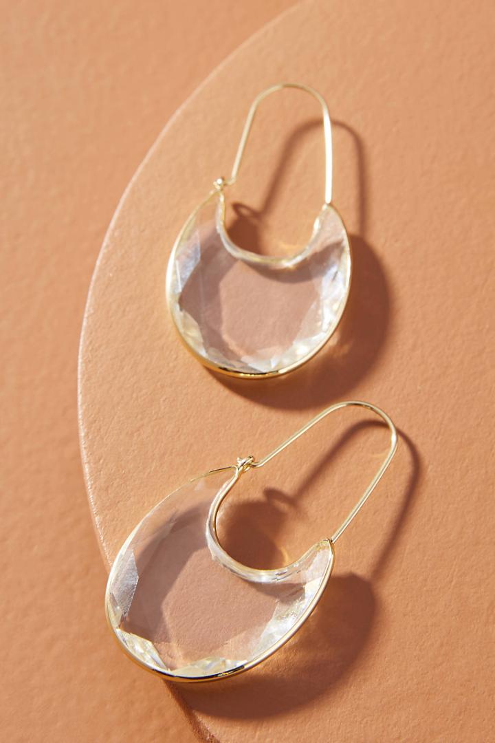 Anthropologie Rounded Crescent Hoop Earrings