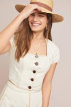 Maeve Parkland Button-front Denim Top