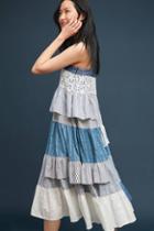 Love Binetti Tiered Patchwork Midi Dress