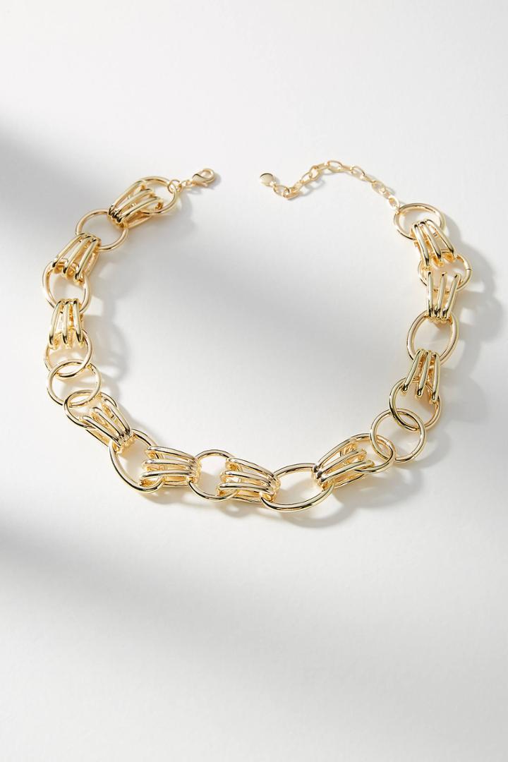 Anthropologie Interlocking Chain Necklace