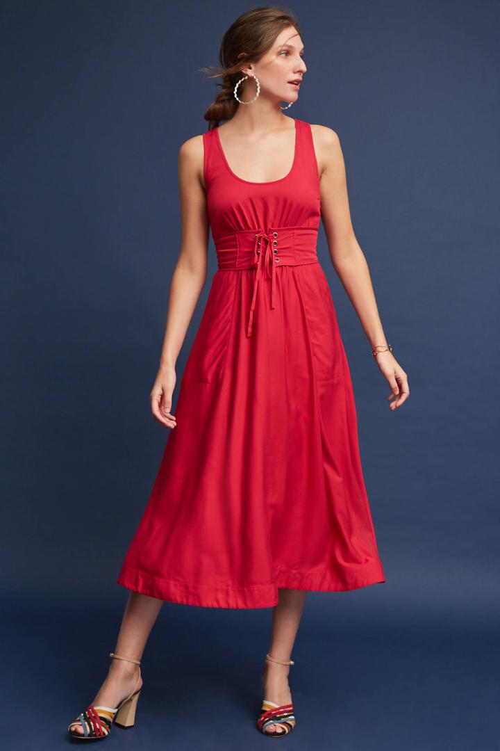 Plenty By Tracy Reese Corseted Midi Dress