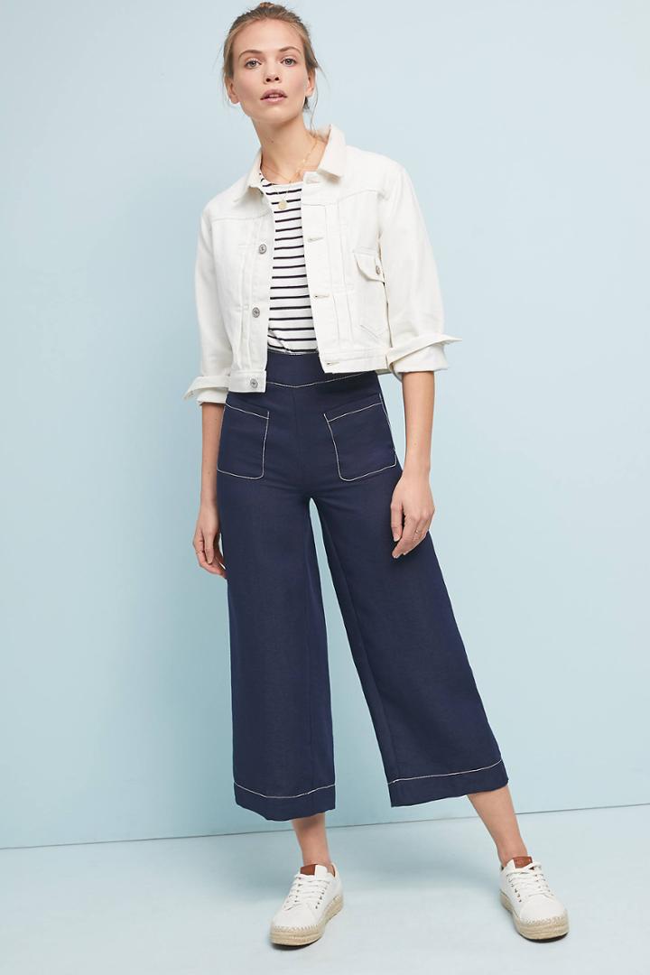 Moon River Torrance Cropped Wide-leg Pants