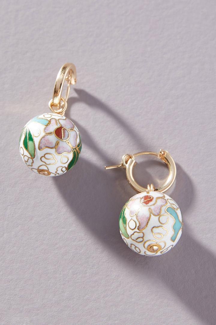 Nst Studio Cloisonne Huggie Hoop Earrings
