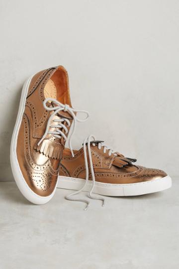 Chaka Metallic Wing-tip Sneakers