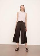 Vince Satin Pleat Front Wide Leg Pant