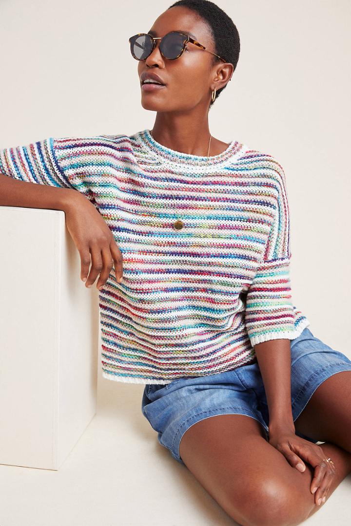 Anthropologie Cindy Striped Pullover