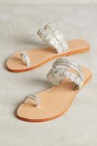 Mystique Jeweled Toe-loop Sandals Silver